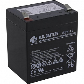 Аккумулятор B.B. Battery BP5-12  (12V,  5Ah) для  UPS