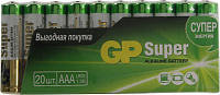 GP Super 24A-2CRVS20 (LR03) Size AAA, щелочной (alkaline) (уп.  20 шт)