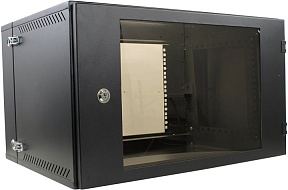 NT WALLBOX PRO 9-64 B Шкаф 19" настенный, двухсекционный, чёрный, 9U 600*460,  дверь стекло-металл
