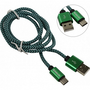 Defender (87816) Кабель USB2.0 AM--)USB-C M 1м, Green