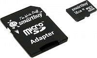 SmartBuy (SB16GBSDCL10-01) microSDHC 16Gb Class10 +  microSD--)SD Adapter