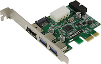 Orient NC-3U2219PE-SE (OEM) PCI-Ex1, 1 port eSATA, USB3.0, 2 port-ext, 19 pin port-int