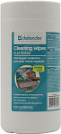 Defender (CLN30322)  Влажные чистящие салфетки в пластиковой тубе для экранов всех типов (100шт)