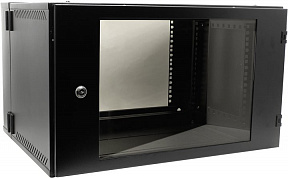 NT WALLBOX PRO 6-64 B Шкаф 19" настенный, двухсекционный, чёрный, 6U 600*460,  дверь стекло-металл