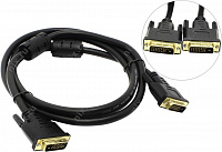 VCOM (VDV6300-1.8м) Кабель монитор - SVGA card DVI-D Dual Link (25M  -25M)  1.8м 2  фильтра