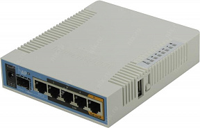 MikroTik (RB962UiGS-5HacT2HnT) Wireless Router (4UTP 10/100/1000Mbps,802.11a/b/g/n/ac,  1WAN,  1SFP,