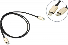 Кабель USB-C M  --)  USB-C M  1м