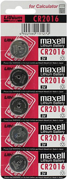 Maxell CR2016-5 (Li,  3V)  (уп. 5  шт)