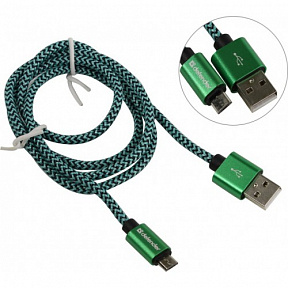 Defender (87804) Кабель USB 2.0 AM--)micro-B  1м, Green