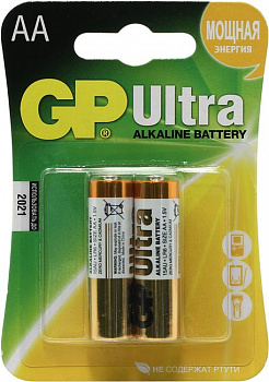 GP Ultra 15AU-CR2 (LR6) Size AA, щелочной  (alkaline)  (уп. 2  шт)