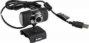 SVEN (IC-525 Black-Silver)  Web-Camera  (1280x1024, USB2.0,  микрофон)