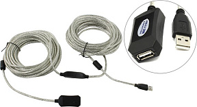 Aopen (ACU823-20м) Кабель удлинительный активный  USB  2.0-repeater A--)A  20м