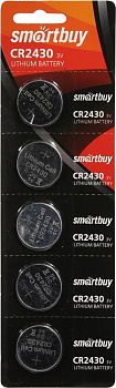 Smartbuy SBBL-2430-5B CR2430 (Li,  3V)  (уп. 5  шт)
