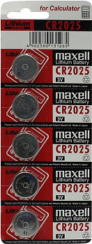 Maxell CR2025-5 (Li, 3V) (уп. 5 шт)