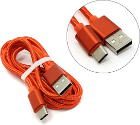 Jet.A (JA-DC31 1м Red) Кабель USB 2.0 AM  -)  USB-C M  1м