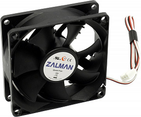 ZALMAN (ZM-F1 PLUS SF) Fan for  m/tower  (3пин, 80x80x25мм,  20-23дБ,2000об/мин)