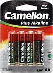 Camelion LR6-4 Super/Ultra/Plus, Size "AA", 1.5V, щелочной (alkaline) (уп. 4 шт)