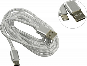 Jet.A ( JA-DC32 2м White ) Кабель USB 2.0 AM - ) USB-C M 2м