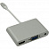 Кабель-переходник USB-C --) HDMI(F)+VGA(15F)+AUX