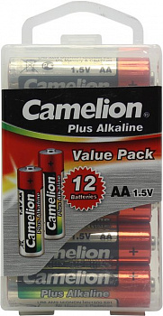 Camelion LR6-12 Super/Ultra/Plus, Size "AA", 1.5V, щелочной  (alkaline)  (уп. 12  шт)