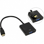 Кабель-адаптер miniHDMI  -) VGA(15F)+audio