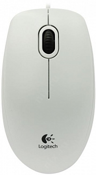 Logitech Optical Mouse B100 White  (OEM)  USB 3btn+Roll  (910-003360)