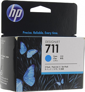 Картридж HP CZ134A 3-Pack (3x№711) Cyan для HP DesignJet T120/520