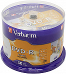 DVD-R Disc Verbatim   4.7Gb  16x  (уп. 50 шт)  на  шпинделе, printable  (43533/43649)
