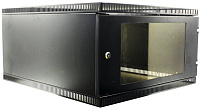 NT WALLBOX LIGHT 6-66 B Шкаф 19" настенный, чёрный 6U 600*650, дверь стекло-металл