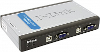 D-Link (DKVM-4U) 4-Port USB KVM Switch  (клавиатураUSB+мышьUSB+VGA15pin)(+2 кабеля)