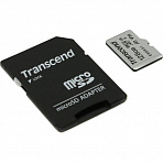 Transcend (TS128GUSD300S-A) microSDXC 128Gb UHS-I U3 V30 +  microSD--)SD Adapter