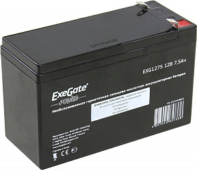 Аккумулятор Exegate EXG1275  (12V,  7.5Ah) для  UPS