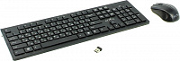 OKLICK Wireless  Keyboard & Optical Mouse (250M) Black (Кл-ра, USB,FM+Мышь 3кн,  Roll,  USB, FM)  (9