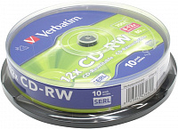 CD-RW Verbatim   700Mb 12x sp. (уп.10  шт)  на шпинделе  (43480)