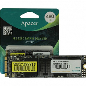 SSD 480 Gb M.2 2280 B&M 6Gb/s Apacer  AST280  (AP480GAST280-1) 3D  TLC