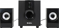 Колонки SVEN MS-107 Black  (2x2.5W  +Subwoofer 5W,  дерево)