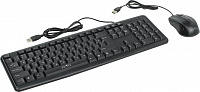 OKLICK Keyboard & Optical Mouse (600M) Black (Кл-ра, USB,+Мышь 6кн, Roll, USB) (337142)
