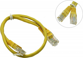 Patch Cord UTP кат.5e 0.5м, жёлтый