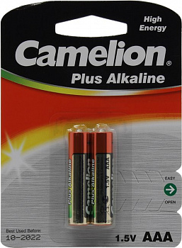 Camelion LR03-2, Size "AAA", 1.5V, щелочной  (alkaline)  (уп. 2  шт.)