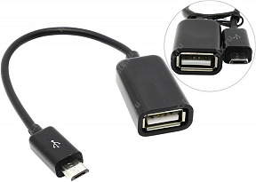 KS-is KS-133 Кабель-переходник USB AF  -)  microUSB BM  OTG