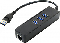 Orient (JK-340) USB3.0 Hub  3 port +  LAN UTP10/100/1000Mbps