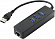 Orient (JK-340) USB3.0 Hub  3 port +  LAN UTP10/100/1000Mbps