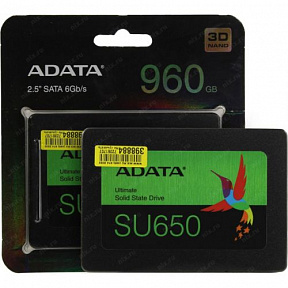 SSD 960 Gb SATA 6Gb/s ADATA Ultimate SU650  (ASU650SS-960GT-R)  2.5" 3D  TLC
