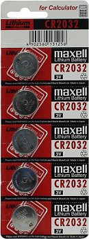 Maxell CR2032-5 (Li,  3V)  (уп. 5  шт)