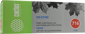 Картридж Cactus CS-C716C Cyan  для  Canon LBP505,  MF8030/8050