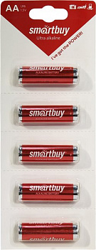 Smartbuy SBBA-2A05B, Size"AA", 1.5V, щелочной  (alkaline)  (уп. 5  шт)
