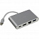 VCOM (CU455) Кабель-адаптер USB-C -)  HDMI (F)+RJ45+USB3.0+USB-C