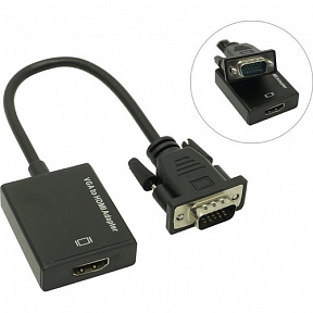 Espada (HCV0201) VGA to  HDMI  Converter (VGA(15M)+Jack3.5--)HDMI  19F)