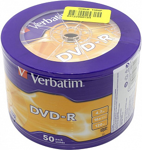 DVD-R Disc Verbatim   4.7Gb  16x (уп. 50 шт) (43731)