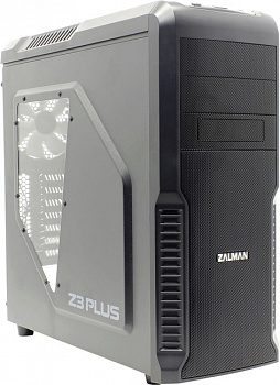 Miditower ZALMAN (Z3 Plus) Black ATX  Без  БП, с  окном